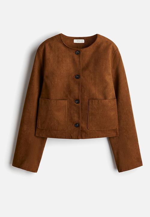 H&M - Collarless jacket - brown
