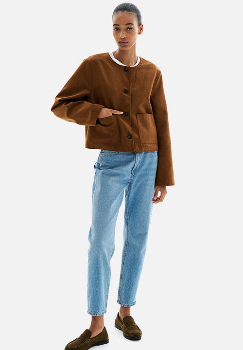 H&M - Collarless jacket - brown