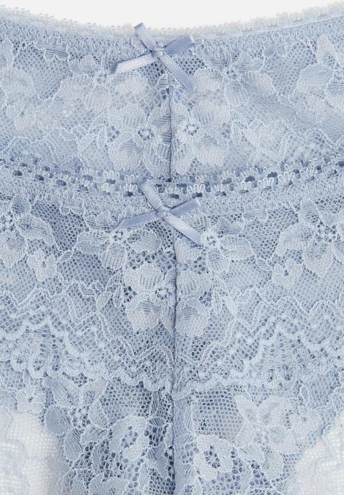 H&M - 2 pack lace thong briefs - light blue