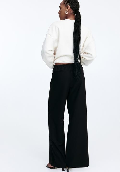 H&M - Twill drawstring trousers - black