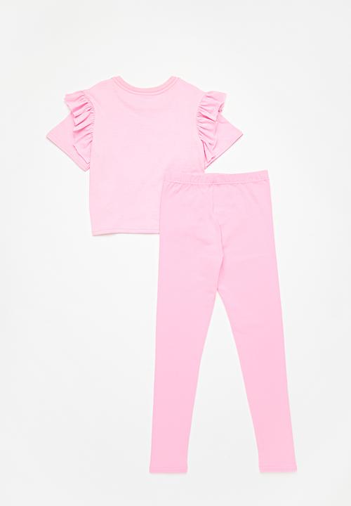 Pop Candy - Frill tee & legging set - pink