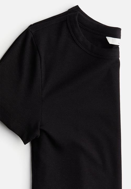 H&M - Mama ribbed top - black