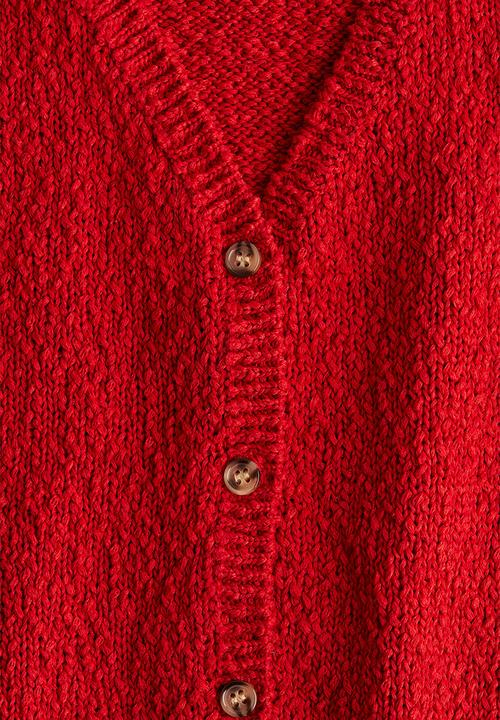 H&M - Slub-knit cardigan - red