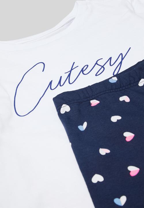 Pop Candy - Tee & flared legging set - multi
