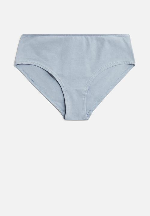 H&M - 10 pack cotton hipster briefs - light blue & dusty blue