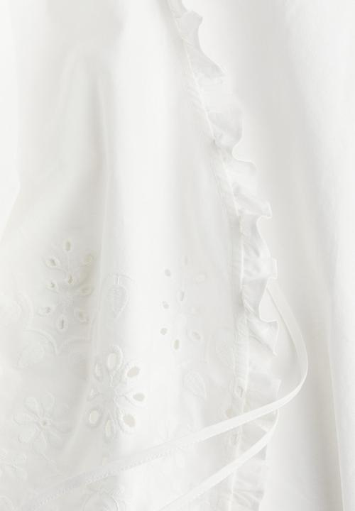 H&M - Broderie anglaise cotton blouse - white