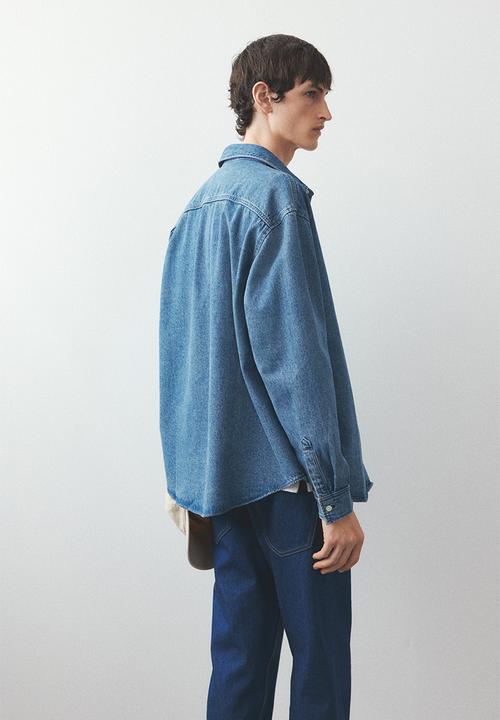 H&M - Loose fit denim shirt - denim blue
