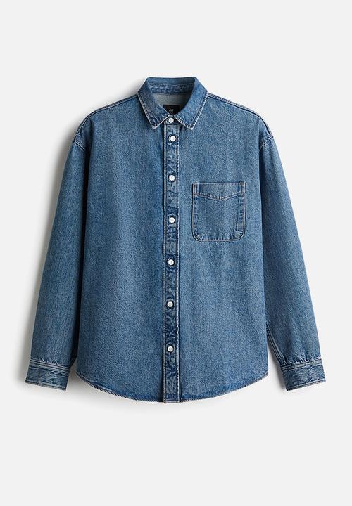 H&M - Loose fit denim shirt - denim blue