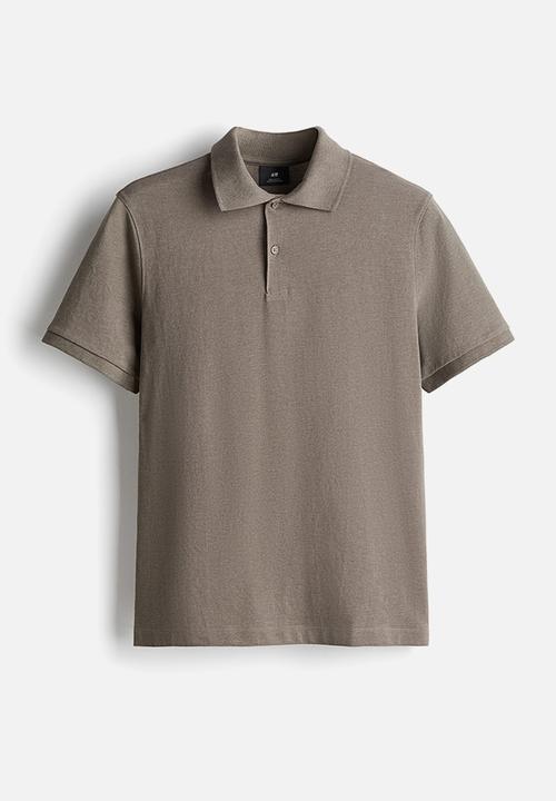 H&M - Regular fit piqué polo shirt - dark beige