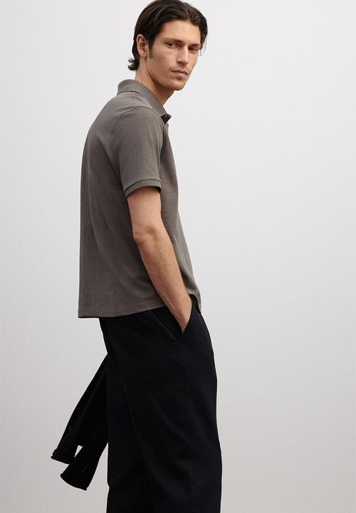 H&M - Regular fit piqué polo shirt - dark beige
