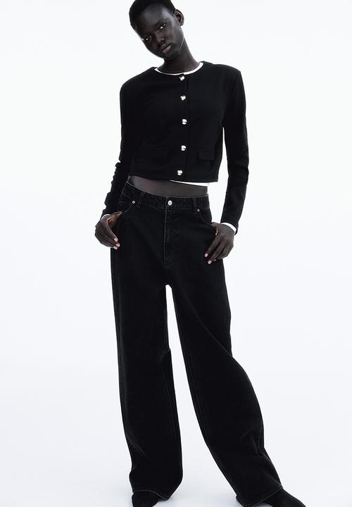 H&M - Shoulder-pad cardigan - black