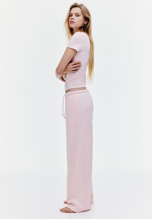 H&M - Wide joggers - light peach pink