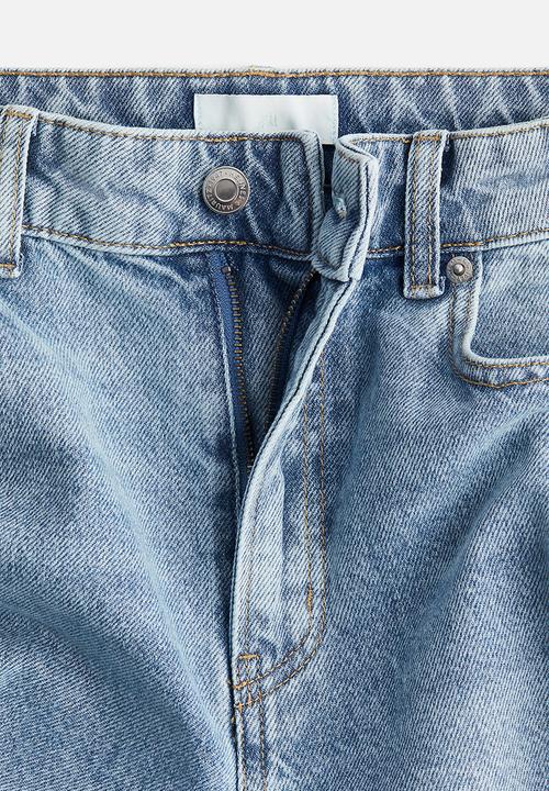 H&M - Straight turn-up jeans - light denim blue
