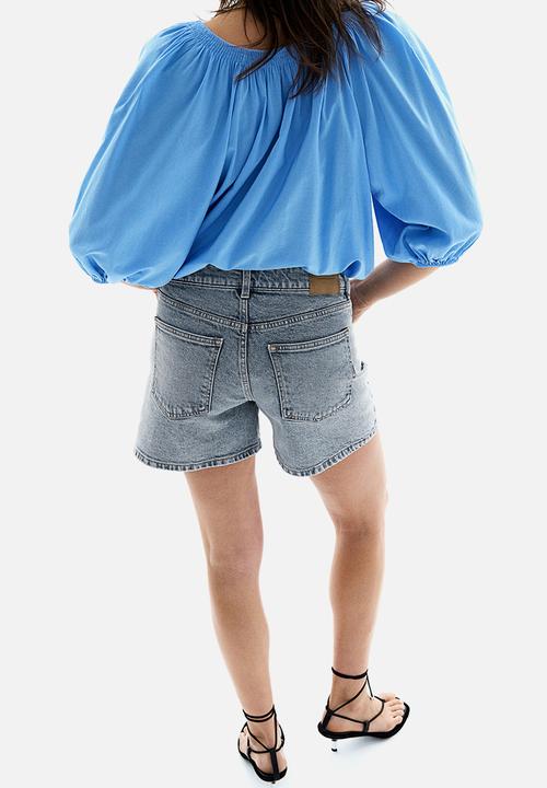 H&M - Denim shorts - light denim blue