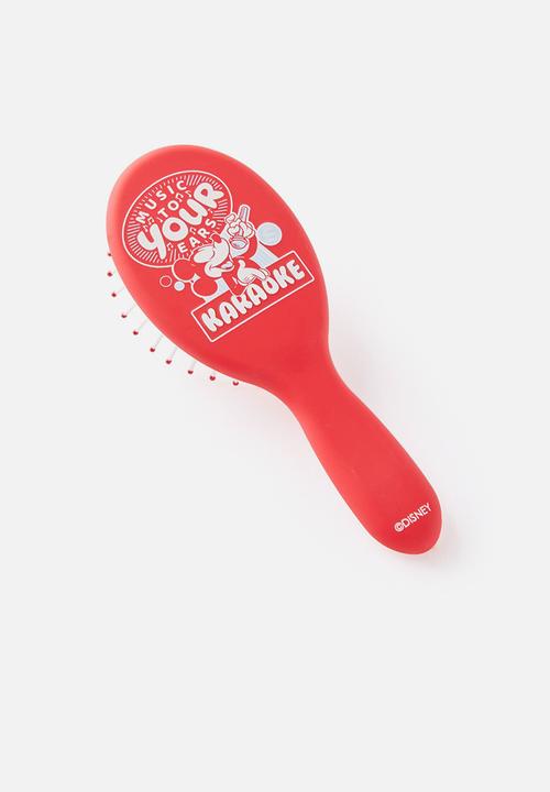 Cotton On - Kids Licensed Hair Brush - Lcn Dis Mickey Karaoke/Varsity Red