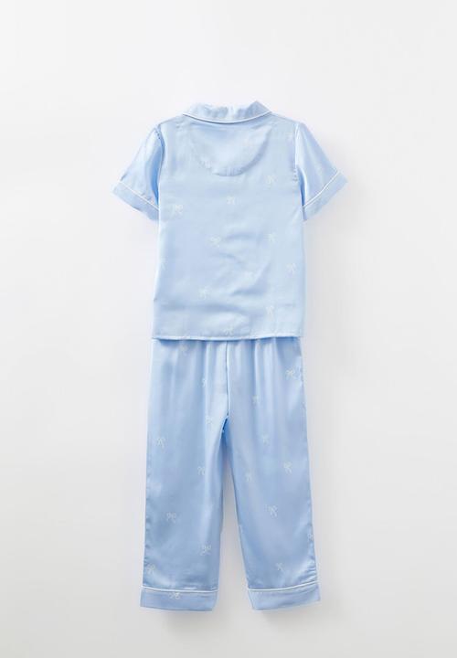 Cotton On - Cassandra short/long pyjama set - dawn blue/ vanilla bow