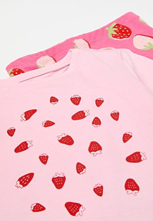 Pop Candy - Tee & flared legging set - pink