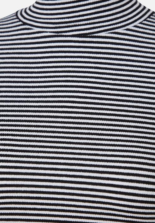 Trendyol - Striped fitted high collar long sleeve ribbed stretchy knitted  -multi