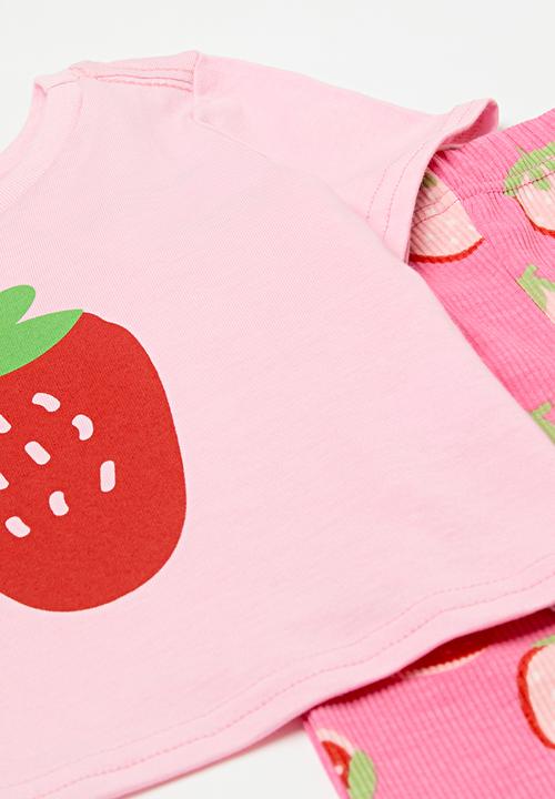 Pop Candy - Tee & flared legging set - pink