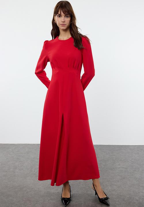 Trendyol - Red woven dress - dark red