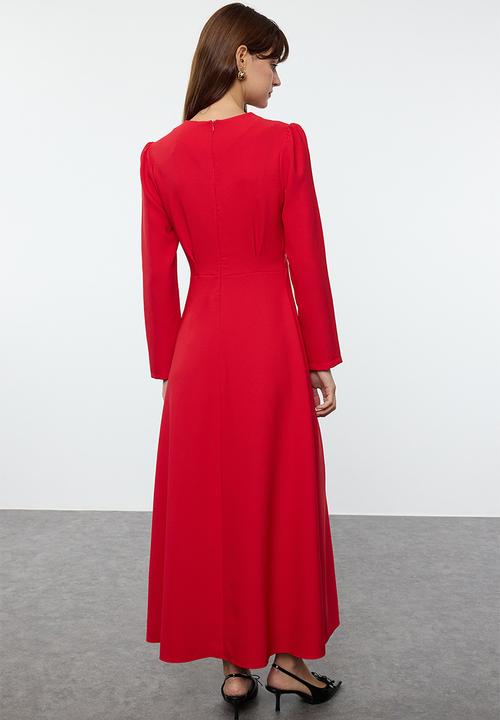 Trendyol - Red woven dress - dark red