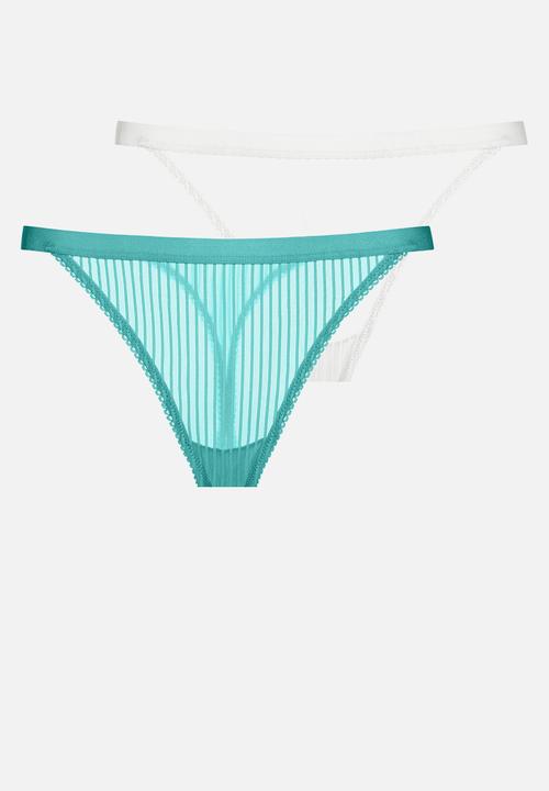 DORINA - Lamina 2 pack string - green/ivory