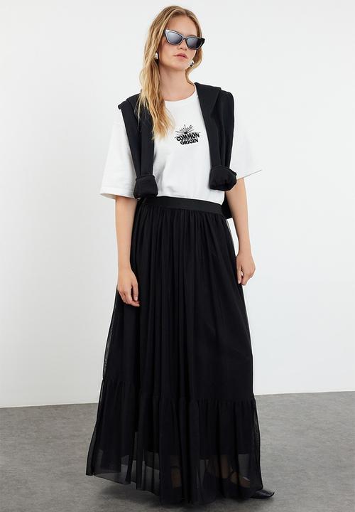 Trendyol - Lined woven skirt - black