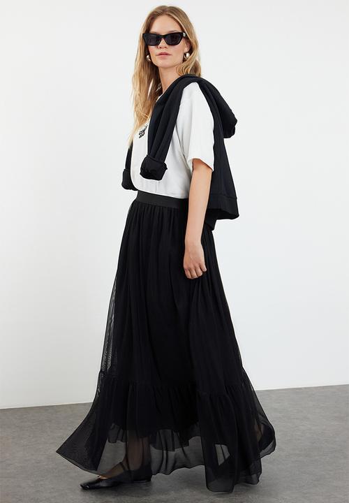 Trendyol - Lined woven skirt - black