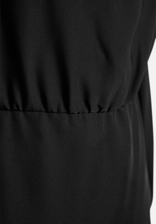 Trendyol - Midi slit woven dress  - black