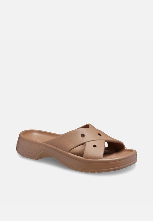 Crocs - Cl omens cross strap - milk chocolate