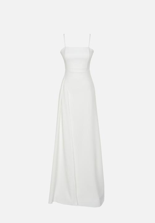 Trendyol - A-line woven elegant evening prom dress - white