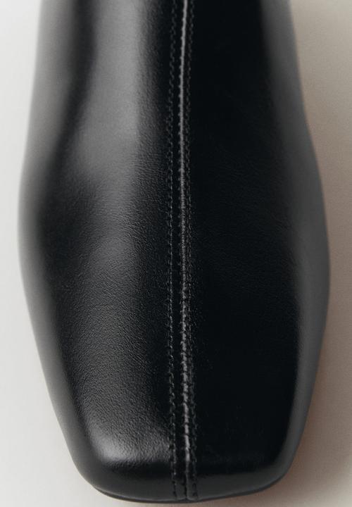 MANGO - Rafy leather ankle boot - black