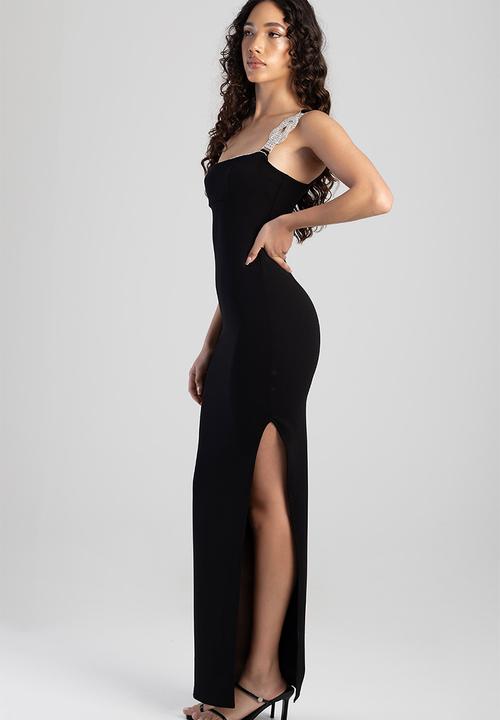 SISSY BOY - Maxi Dress With Bling Trim Straps - Black