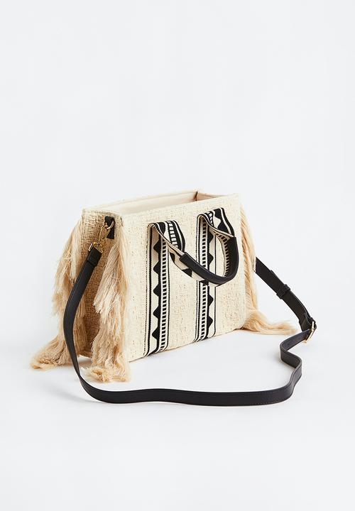 H&M - Jacquard-weave shopper - light beige