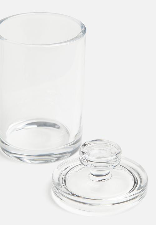 H&M - Slim glass jar with a lid - transparent