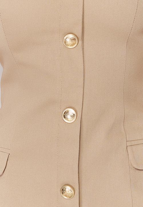 Trendyol - Premium strapless regular woven vest  - beige