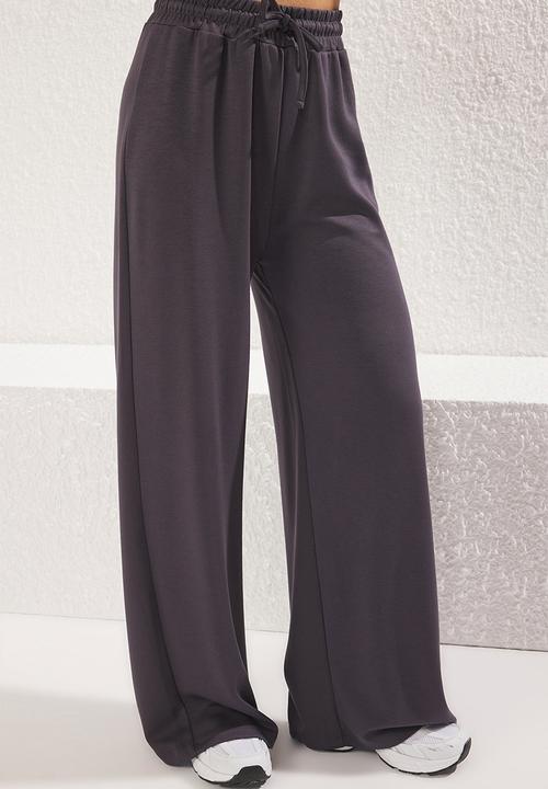 Trendyol - V-neck oversize/wide pattern knitting upper-lower set - anthracite