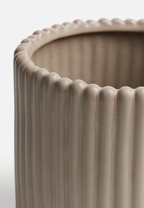 H&M - Large stoneware plant pot - greige