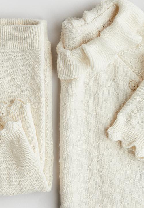 H&M - 2 piece cotton set - cream