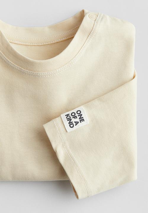 H&M - Long-sleeved t-shirt - light beige 