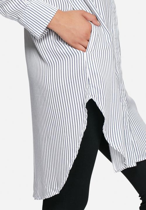 Native Youth - Longline stripe shirt