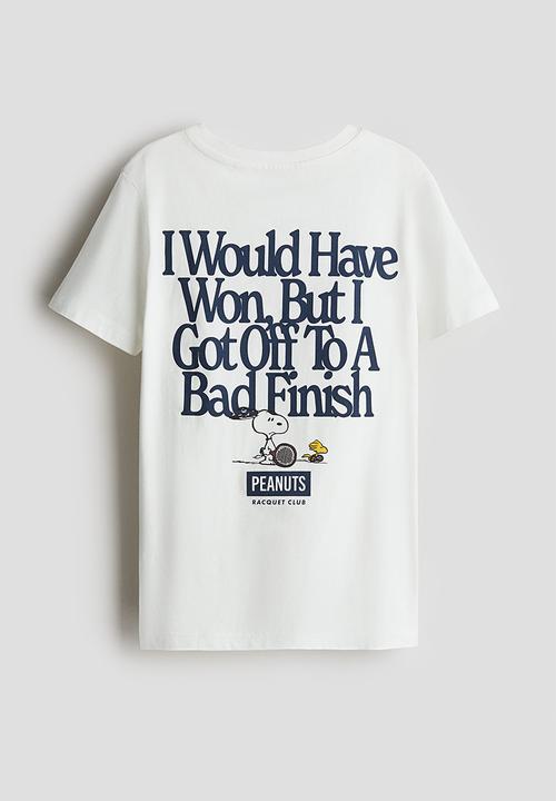 H&M - Printed t-shirt - white snoopy