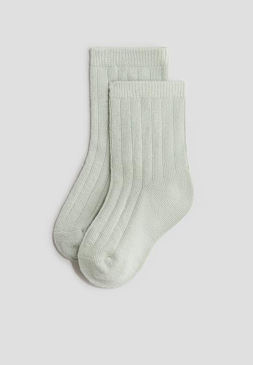 H&M - 4-pack socks - green,white,blue,multi