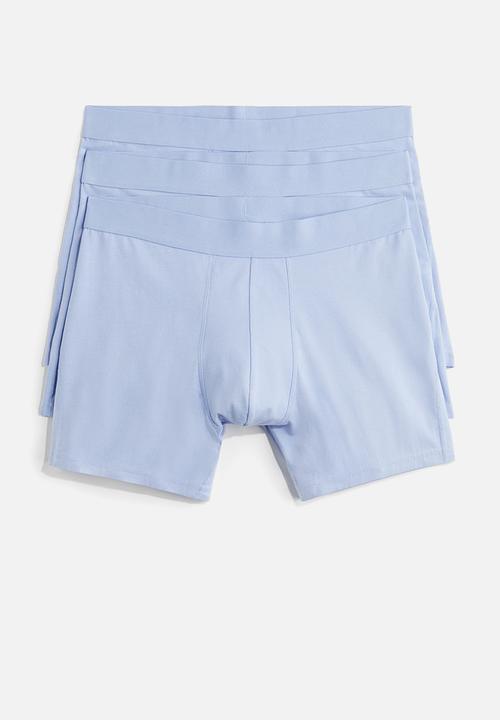H&M - 3-Pack mid trunks with lycra® - light blue