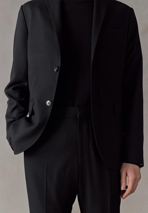 H&M - Slim fit suit trousers - black
