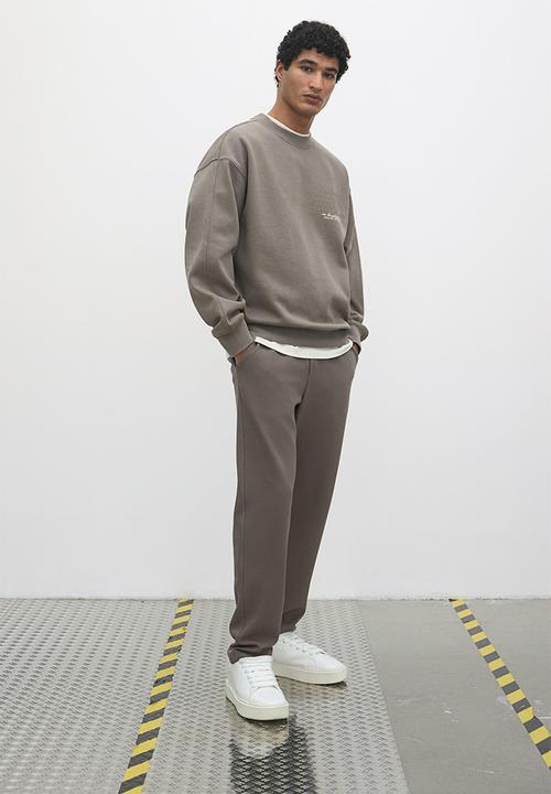 H&M - Loose fit printed sweatshirt - dusty brown new york