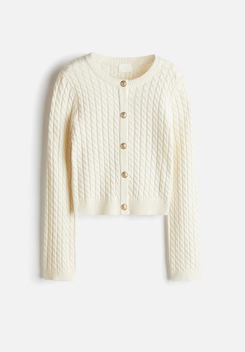 H&M - Cable-knit cardigan - cream