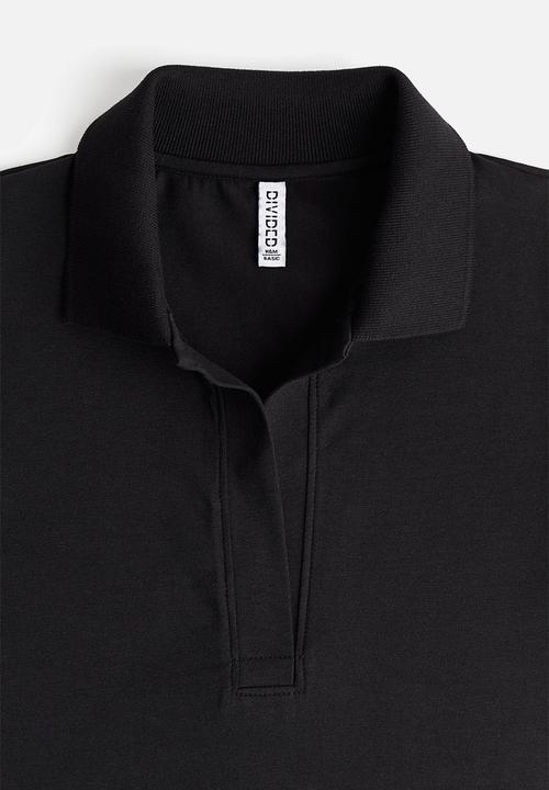 H&M - Bodycon polo dress - black