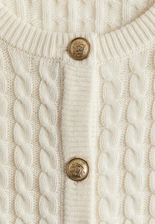 H&M - Cable-knit cardigan - cream