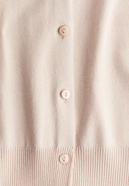 H&M - Button-front sweater vest - light dusty pink